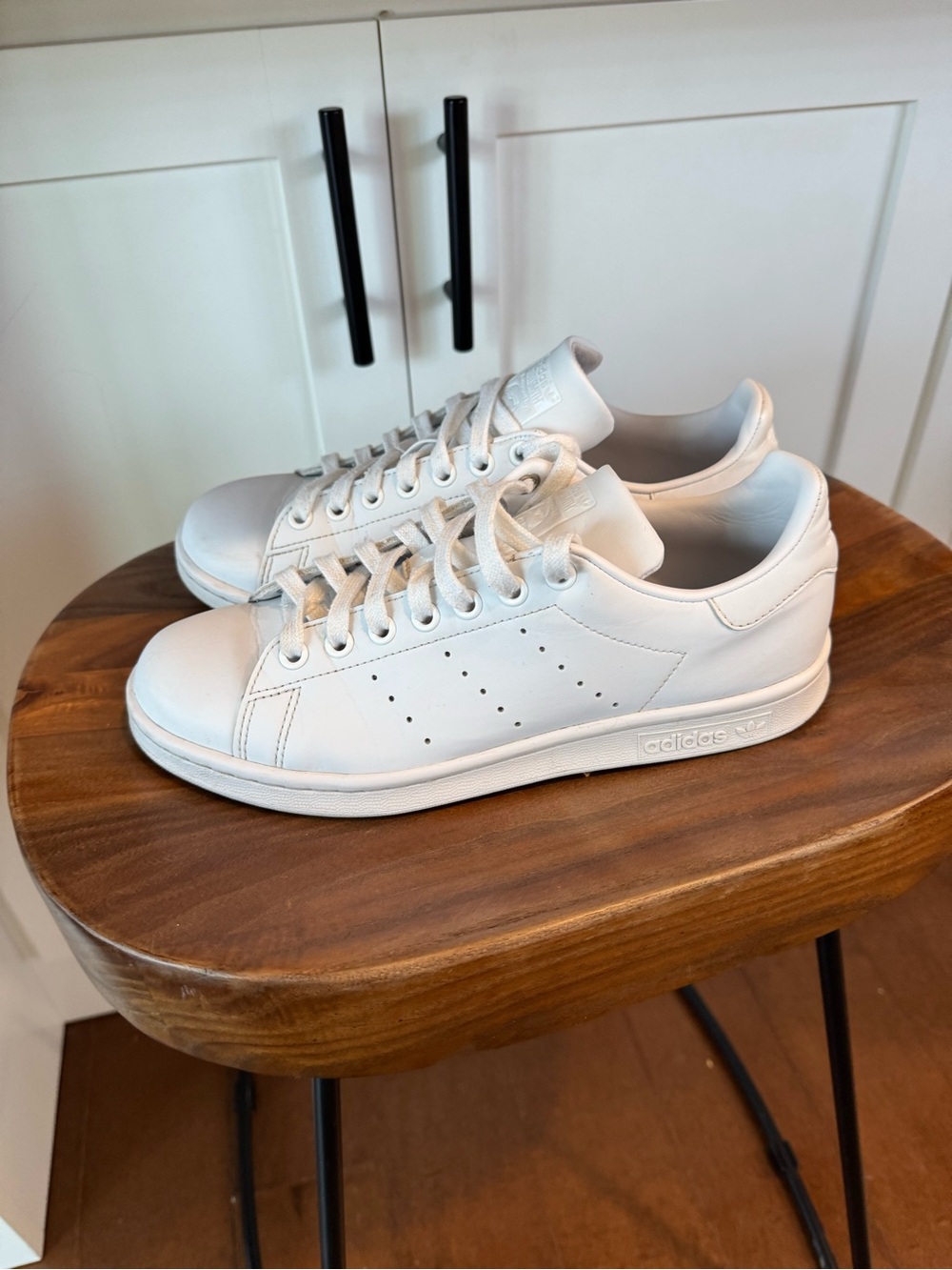 adidas White Stan Smith Leather Sneakers